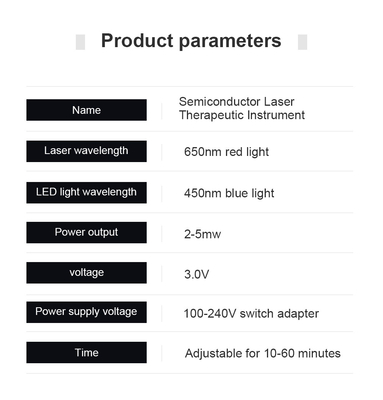 Lumière bleue rouge de haute de sang de Suger de semi-conducteur de laser montre thérapeutique de laser